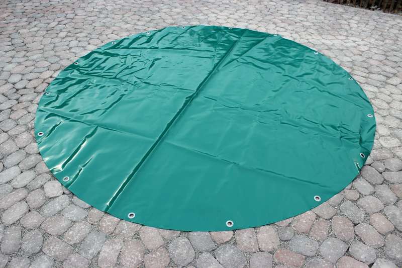 Wasserdichte Kunststoffplane – 20,3x20,3 Cm, 5 Mm Dick, Mit Ösen, Blau/silber, Für Outdoor